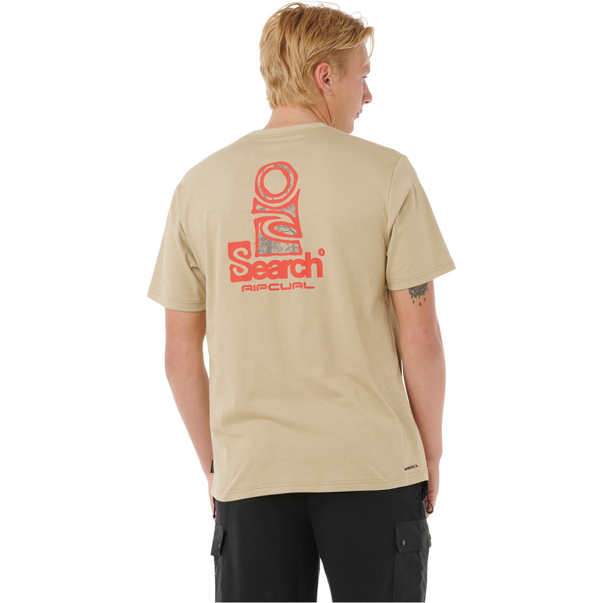 2025 Rip Curl Mens Vaporcool Search Stack Tee 0K5MTE - Khaki Rock
